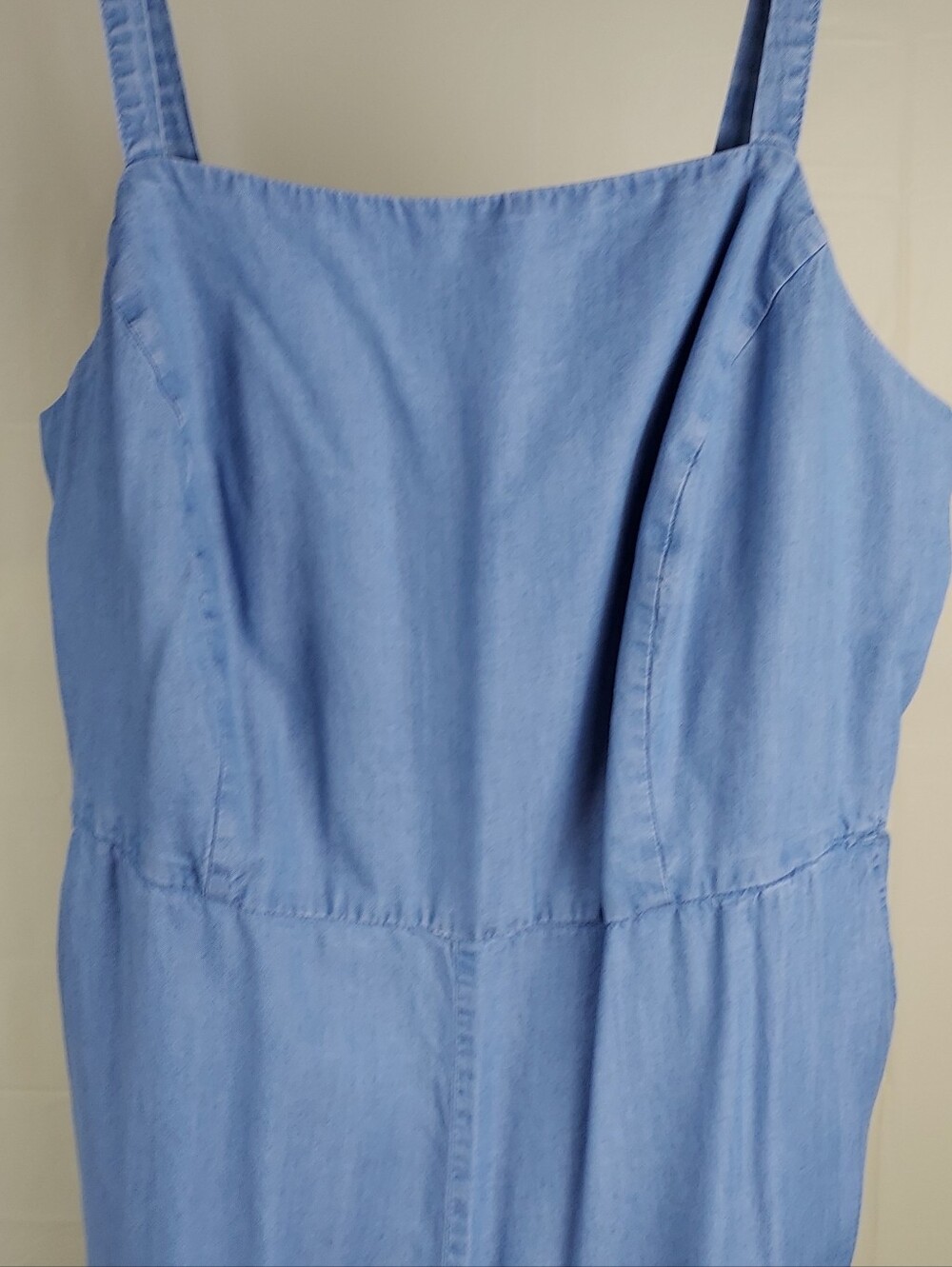 2X Cropped JumpsuitLight Blue Chambray